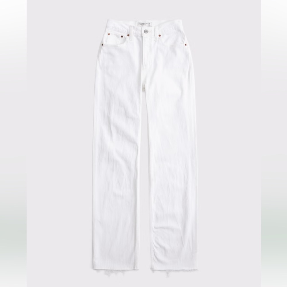 Abercrombie & Fitch White High Rise Jeans